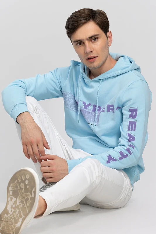 Packable Hoodie -Hyper Reality Blue Hoodie