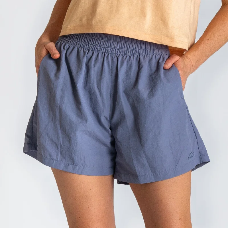 casual straight chino shorts -Womens Recycled Shorts Blue Granite