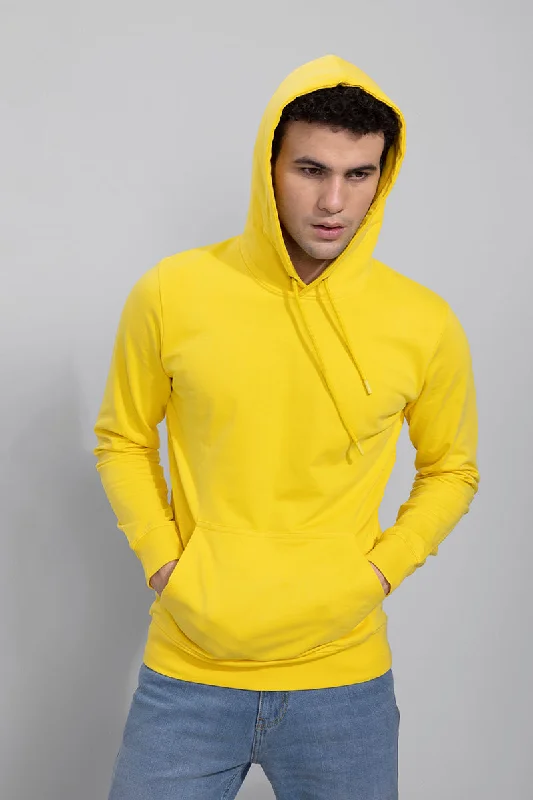 Tight Weave Hoodie -Solid Yellow Hoodie