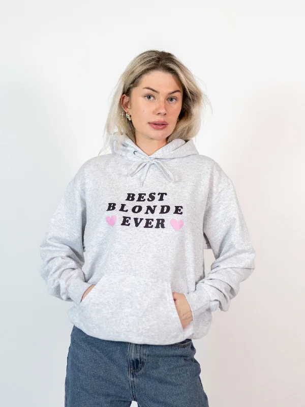 Online Hoodie -BEST BLONDE HOODIE - GRÅ