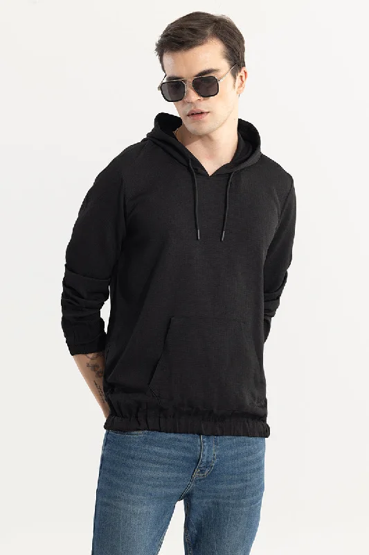 University Hoodie -Stasia Black Hoodie