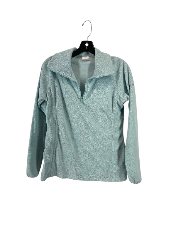 Earth Tone Sweatshirt -Athletic Sweatshirt Collar By Columbia In Teal, Size: M