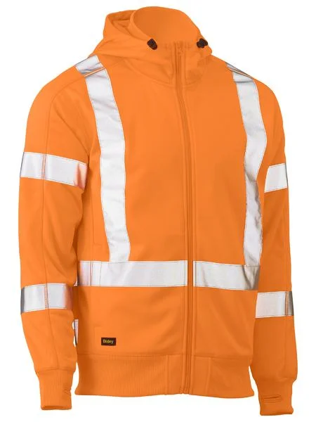 Muted Hoodie -BK6819XT Bisley X Taped Hi Vis Zip Front Fleece Rail Hoodie