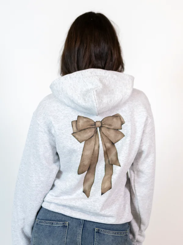 Women’s Hoodie -MEGA DOLLED UP (SORT) HOODIE (rygprint) - GRÅ