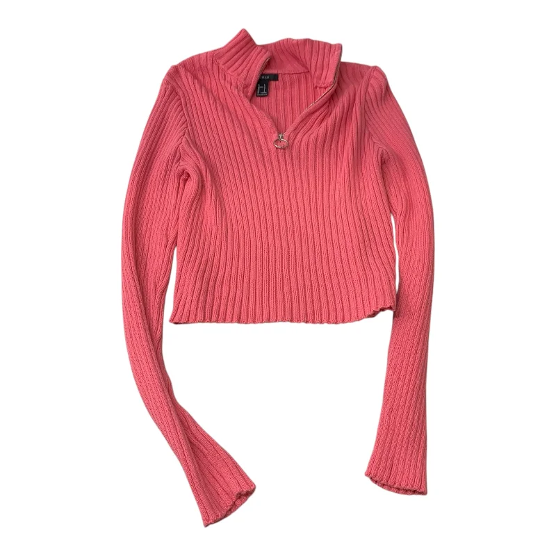 Smooth Fit Sweatshirt -Sweatshirt Collar By Forever 21 In Pink, Size: L