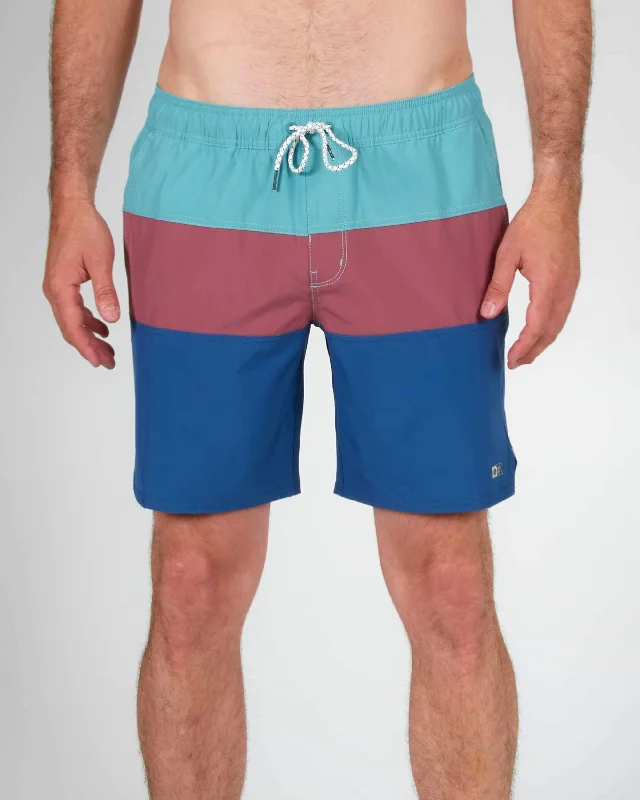 relaxed linen denim shorts -Beacons 2 Elastic Boardshort - Plum