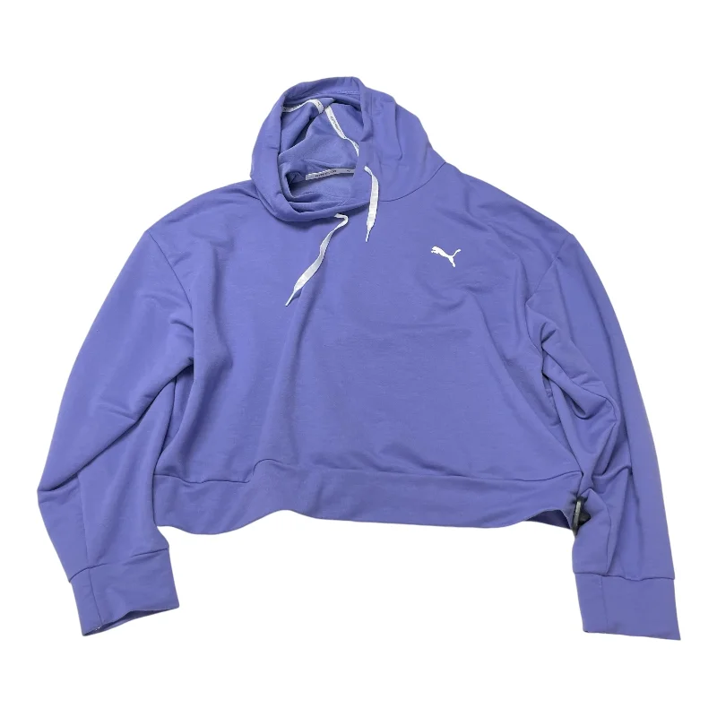 Warm Kids Sweatshirt -Sweatshirt Hoodie By Puma In Purple, Size: L