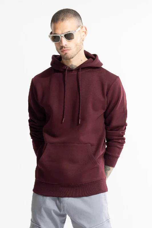 Thick Hoodie -Glinter Maroon Hoodie