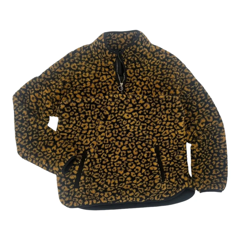 National Sweatshirt -Sweatshirt Collar By Time And Tru In Animal Print, Size:M