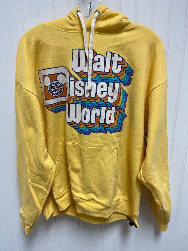 Family Sweatshirt -Sweatshirt Hoodie By Disney Store In Yellow, Size: L