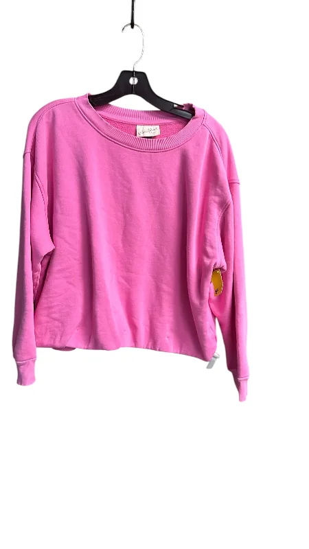 Crewneck Sweatshirt -Sweatshirt Crewneck By Universal Thread In Pink, Size: L