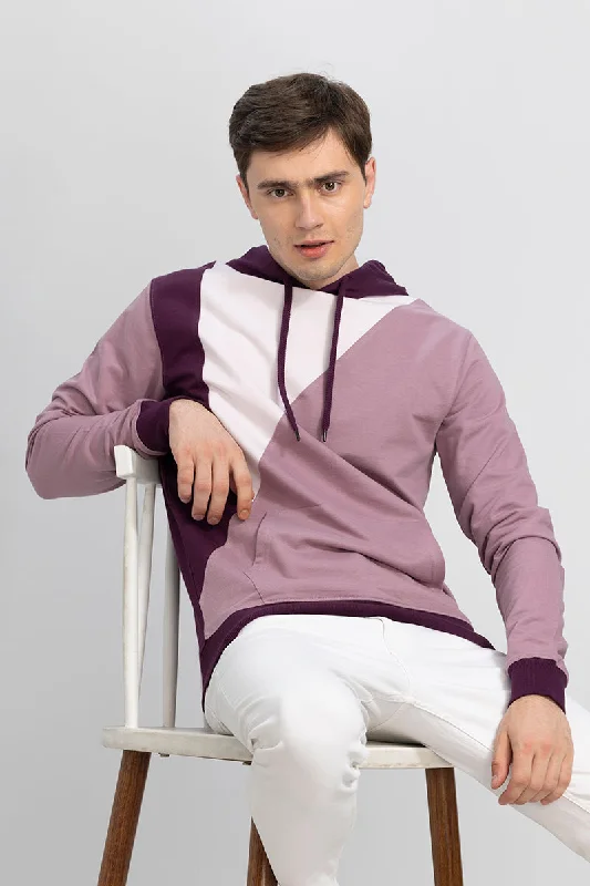 Organic Cotton Hoodie -Fusionic White & Pink Hoodie