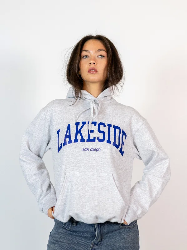 Cropped Hoodie -LAKESIDE HOODIE - GRÅ