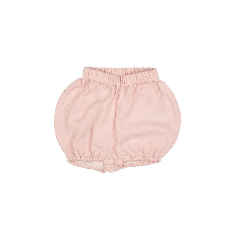 stylish denim shorts -Pigeon Organics Plain Muslin Bloomers - Pink