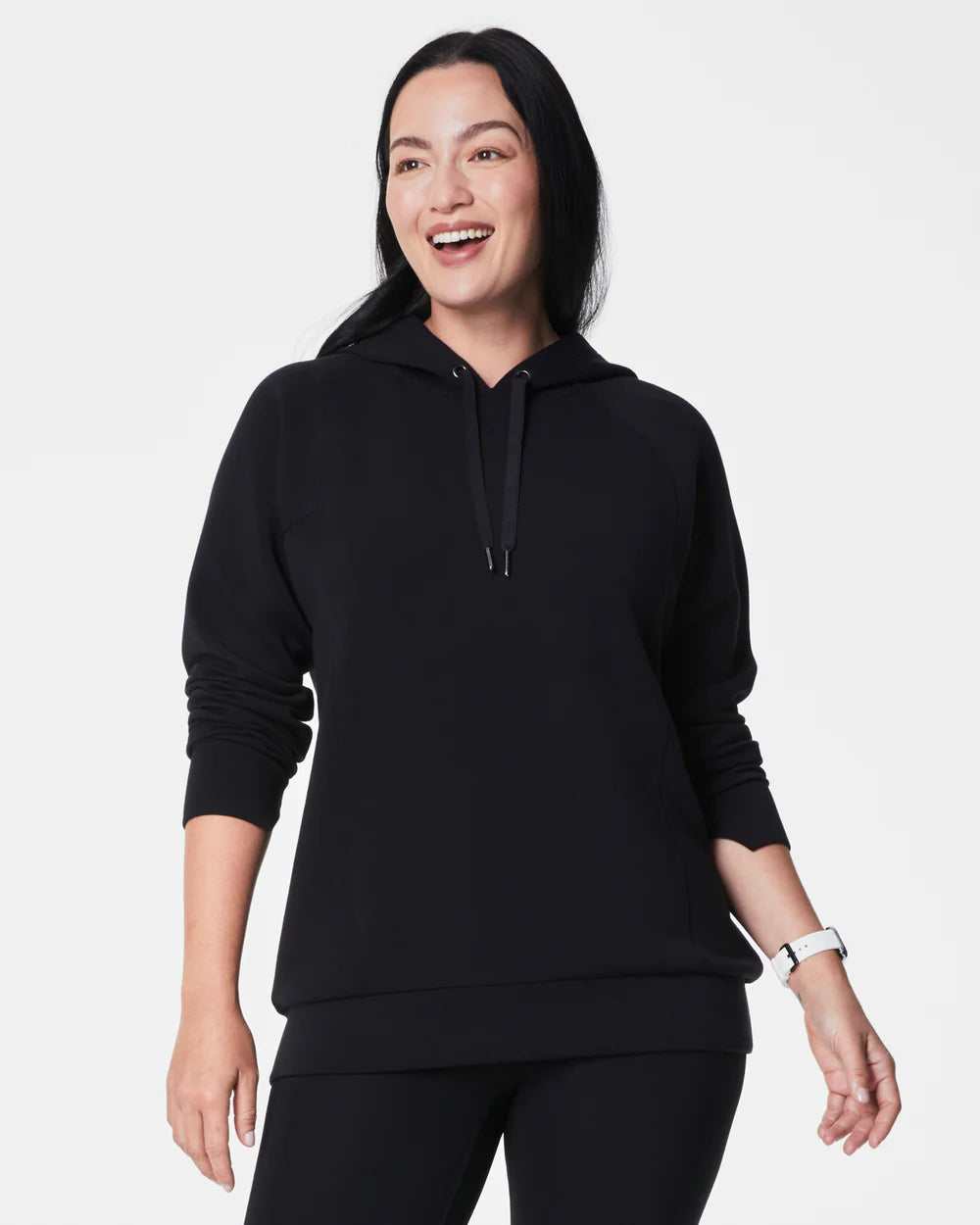 Patterned Hoodie -Spanx Airessentials Classic Hoodie | Black