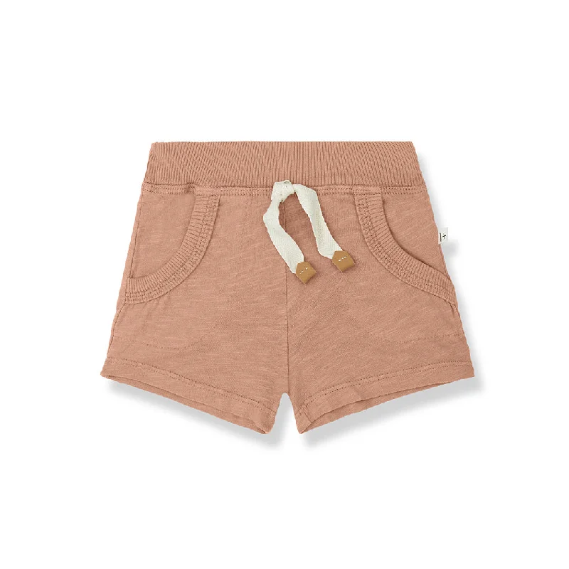 soft cotton lounge shorts -1+ in the family Luigi Bermuda Shorts - Apricot