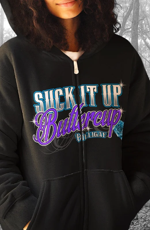 Cruelty-Free Hoodie -Suck it up Buttercup zip Up Hoody