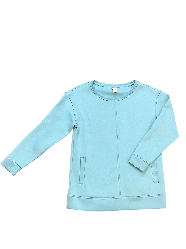 Dip-Dye Sweatshirt -Sweatshirt Crewneck By Chicos In Blue, Size: S