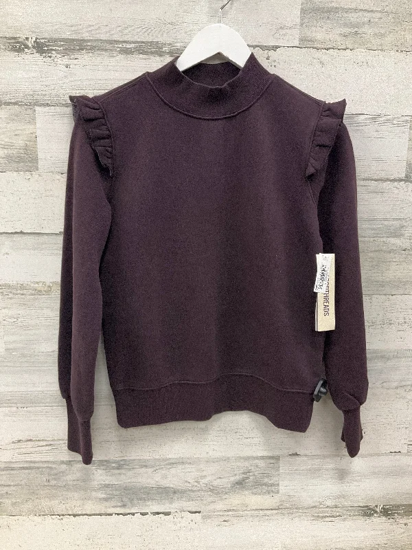 Traditional Sweatshirt -Sweatshirt Crewneck By Clothes Mentor In Purple, Size: Xs