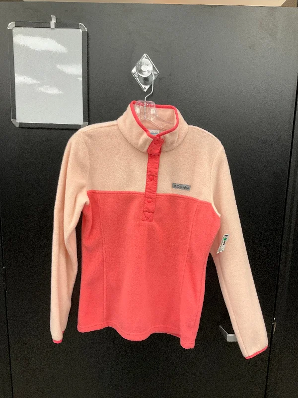 Balanced Sweatshirt -Sweatshirt Collar By Columbia In Peach, Size: S