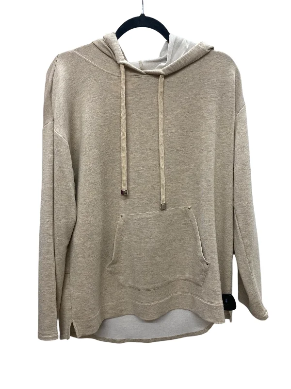 Team Sweatshirt -Sweatshirt Hoodie By Calvin Klein In Beige, Size: M