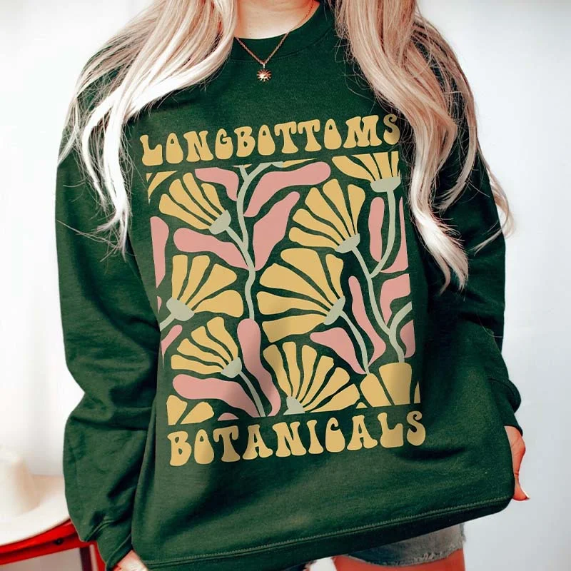 Versatile Sweatshirt -Boho Floral Longbottoms Botanicals Sweatshirt