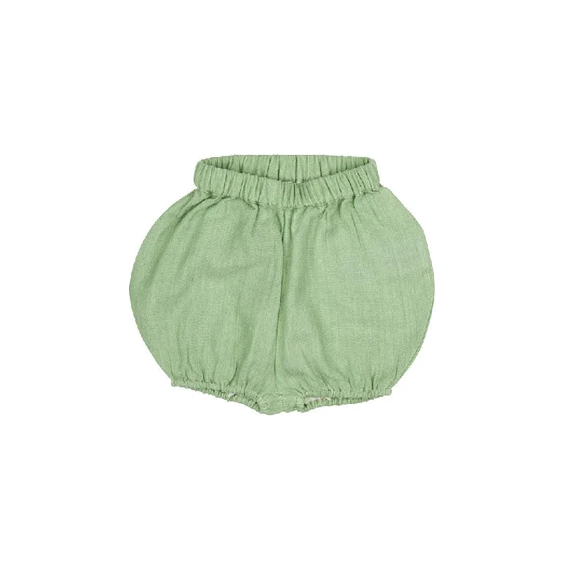 elegant satin lounge shorts -Pigeon Organics Plain Muslin Bloomers - Green