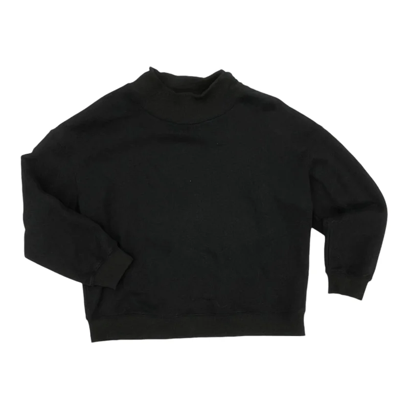 Rain Sweatshirt -Sweatshirt Collar By Clothes Mentor In Black, Size:L