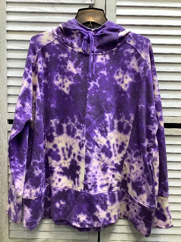 Lightweight Sweatshirt -Sweatshirt Hoodie By Lularoe In Purple, Size: Xl