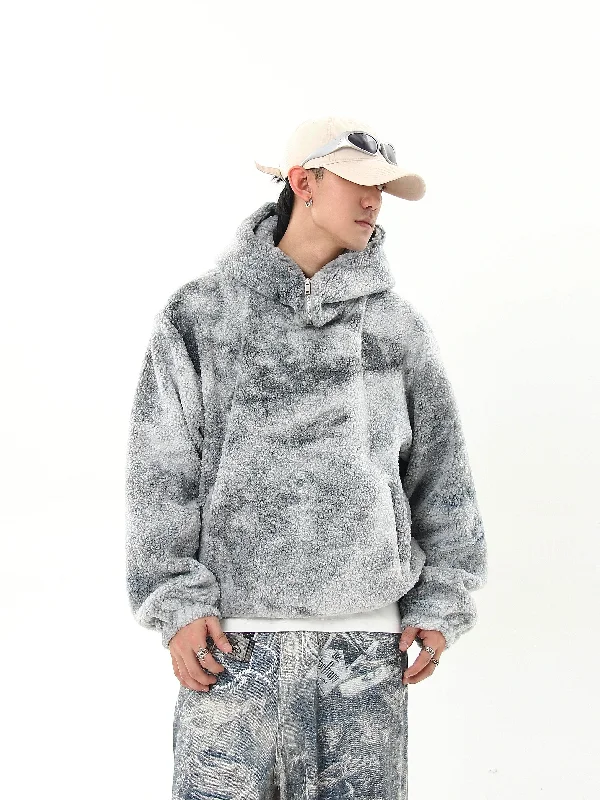 Solo Hoodie -Tie-Dyed Polar Fleece Half-Zip Hoodie