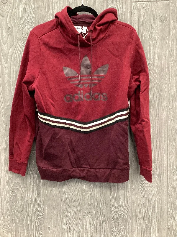 Classic Sweatshirt -Athletic Sweatshirt Hoodie By Adidas In Red, Size: M