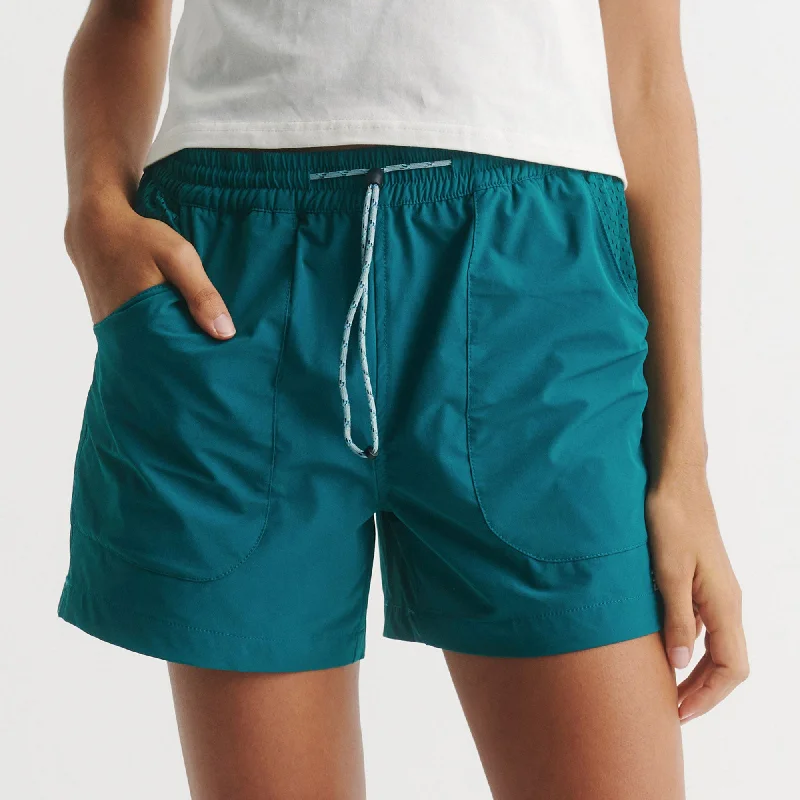 soft knit running shorts -Womens Trail Shorts Ocean Blue