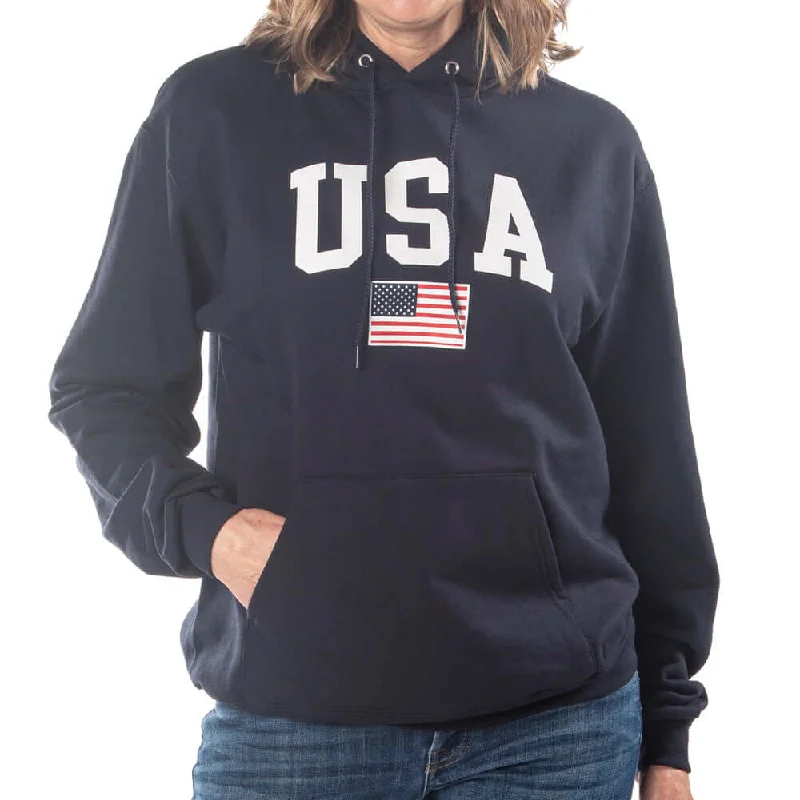 Affordable Hoodie -Unisex Champion USA American Flag Hoodie