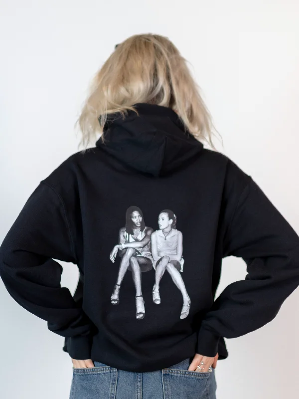 Classic Hoodie -SUPERMODELS HOODIE (rygprint) - SORT