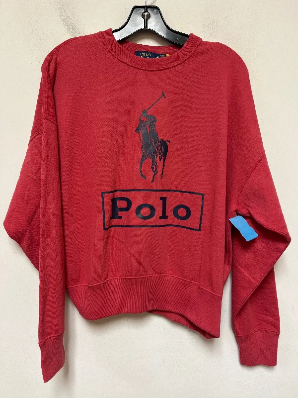 Colorful Sweatshirt -Sweatshirt Crewneck By Polo Ralph Lauren In Coral, Size: Xs