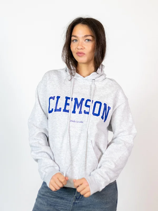 Short Sleeve Hoodie -CLEMSON HOODIE - GRÅ