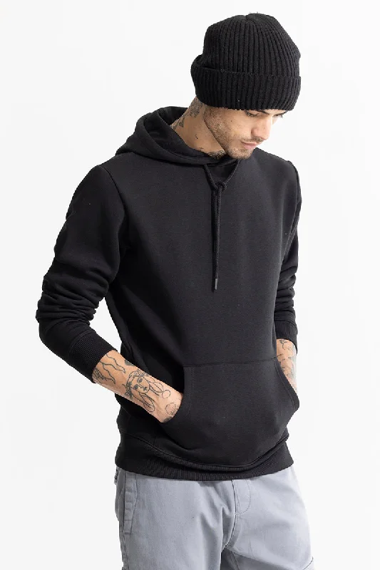 Hip Hop Hoodie -Glinter Black Hoodie