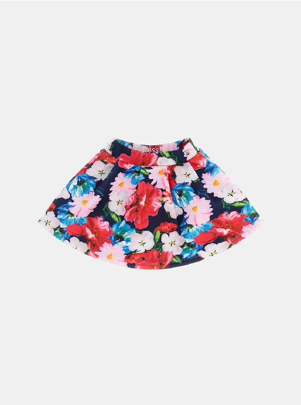 durable ripstop denim skirts -Floral Stretch Scuba Midi Skirt (2-7)