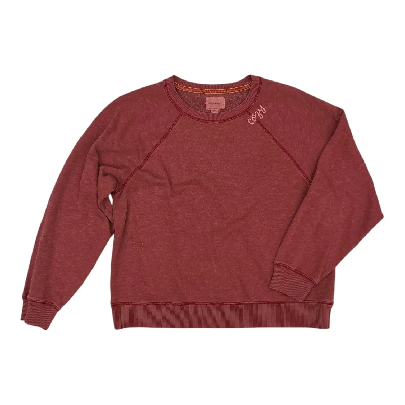 Camping Sweatshirt -Sweatshirt Crewneck By American Eagle In Red, Size:L