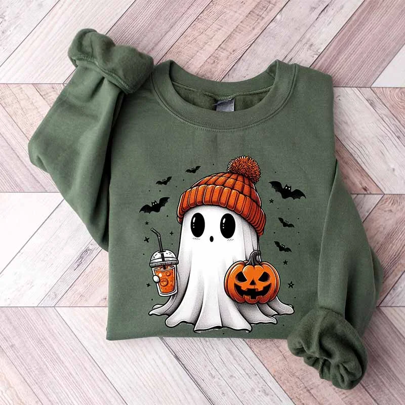 Game Day Sweatshirt -Cute Ghost Funny Spooky Sweatshirt