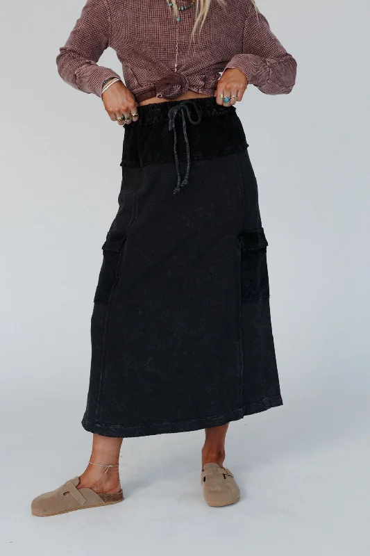 stylish tiered pencil skirts -Sun Oasis Skirt - Black