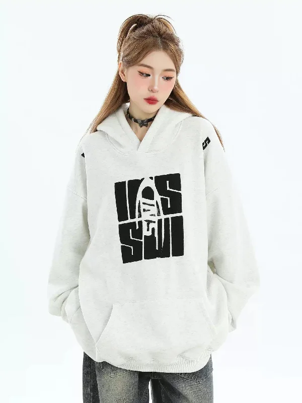 Festive Hoodie -Contrast Logo Casual Hoodie