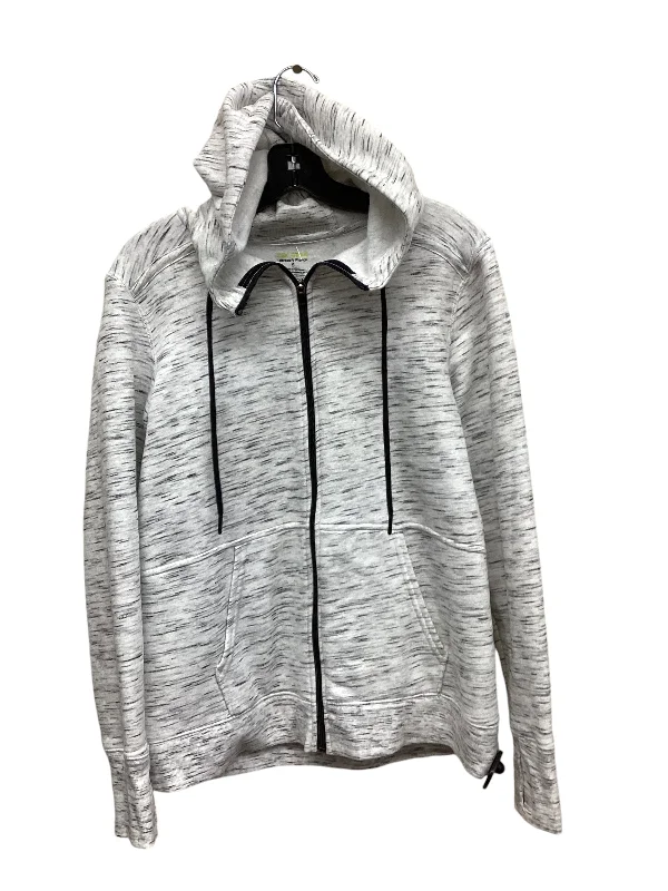 Plush Sweatshirt -Sweatshirt Hoodie By Tek Gear In Black & White, Size: S