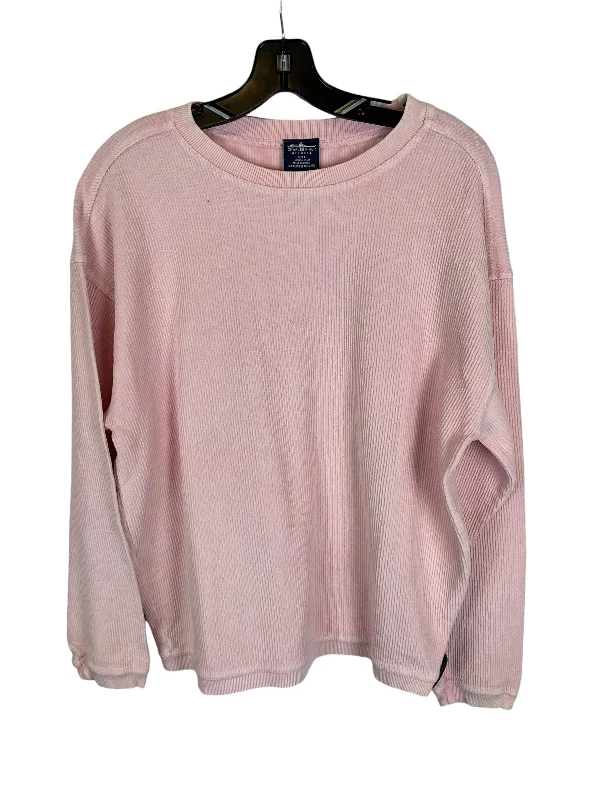 Printed Sweatshirt -Sweatshirt Crewneck By Clothes Mentor In Pink, Size: S