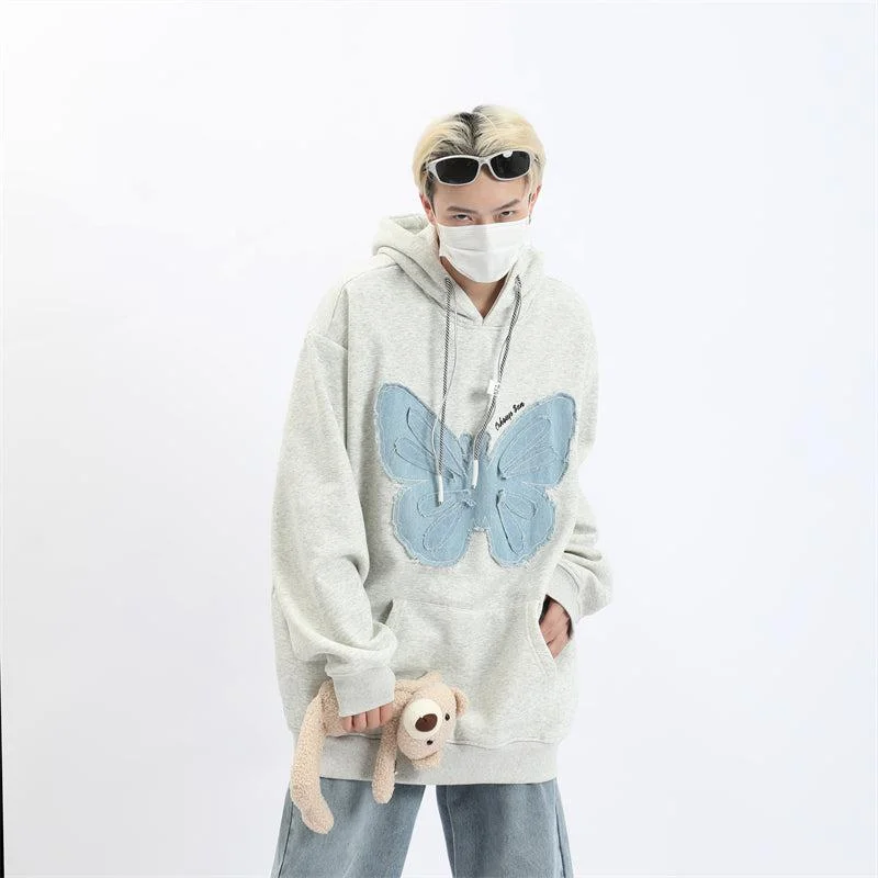 Artistic Hoodie -Butterfly Drawstring Hoodie