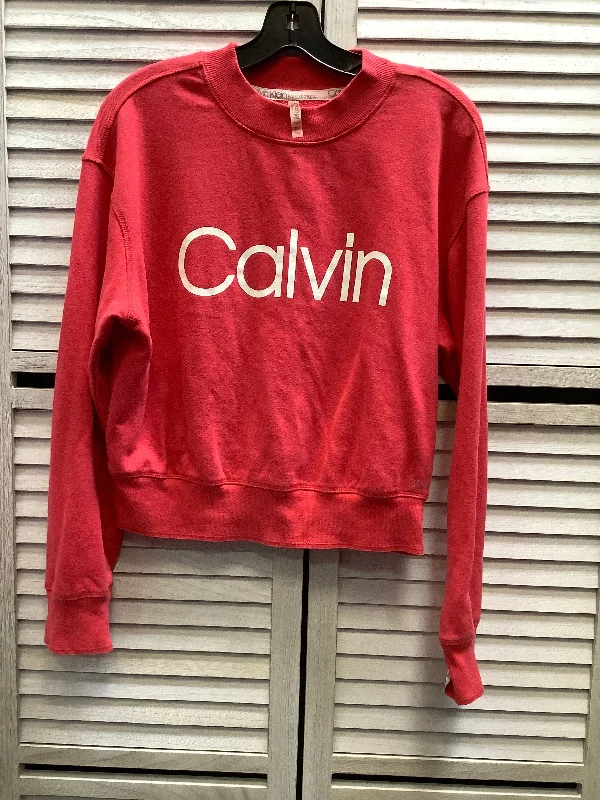 Traveler Sweatshirt -Sweatshirt Crewneck By Calvin Klein In Pink, Size: Xl