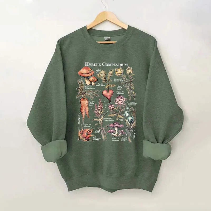 Ribbed Sweatshirt -Hyrule Flora Sweatshirt