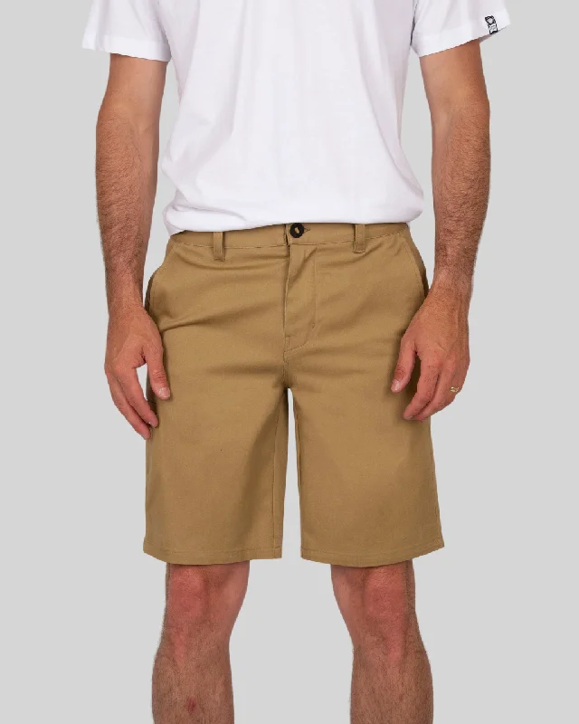 stretch leggings chino shorts -Deckhand Chino Walkshort - Workwear Brown