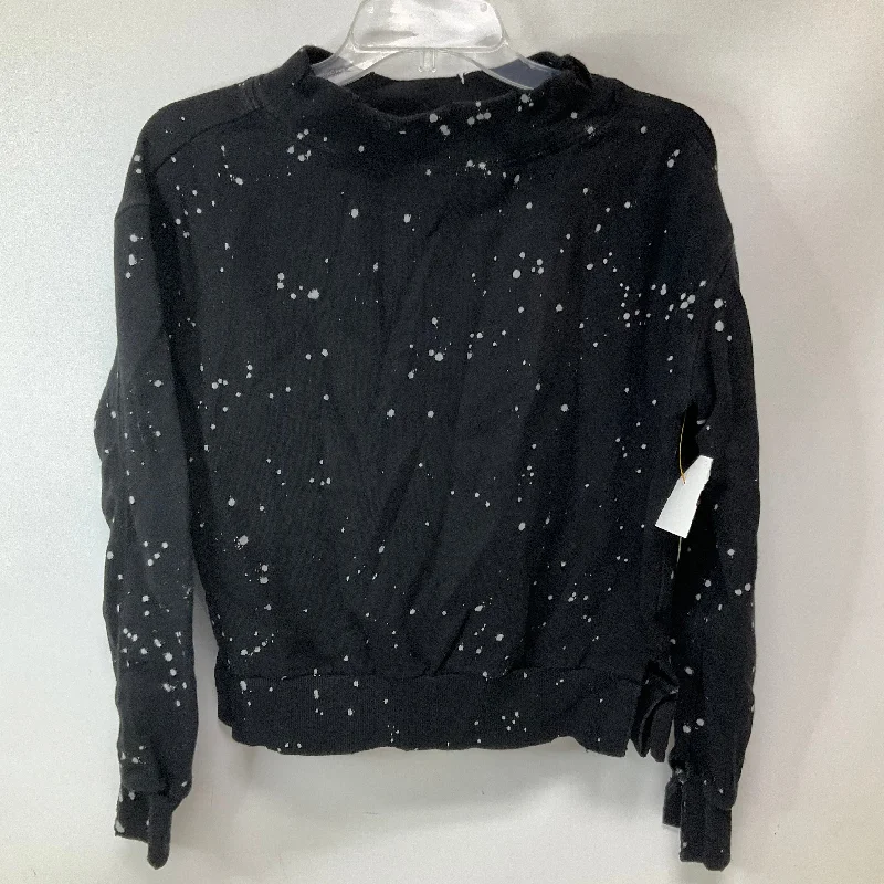 Sparkle Sweatshirt -Sweatshirt Crewneck By Pilcro In Black & White, Size: Xs