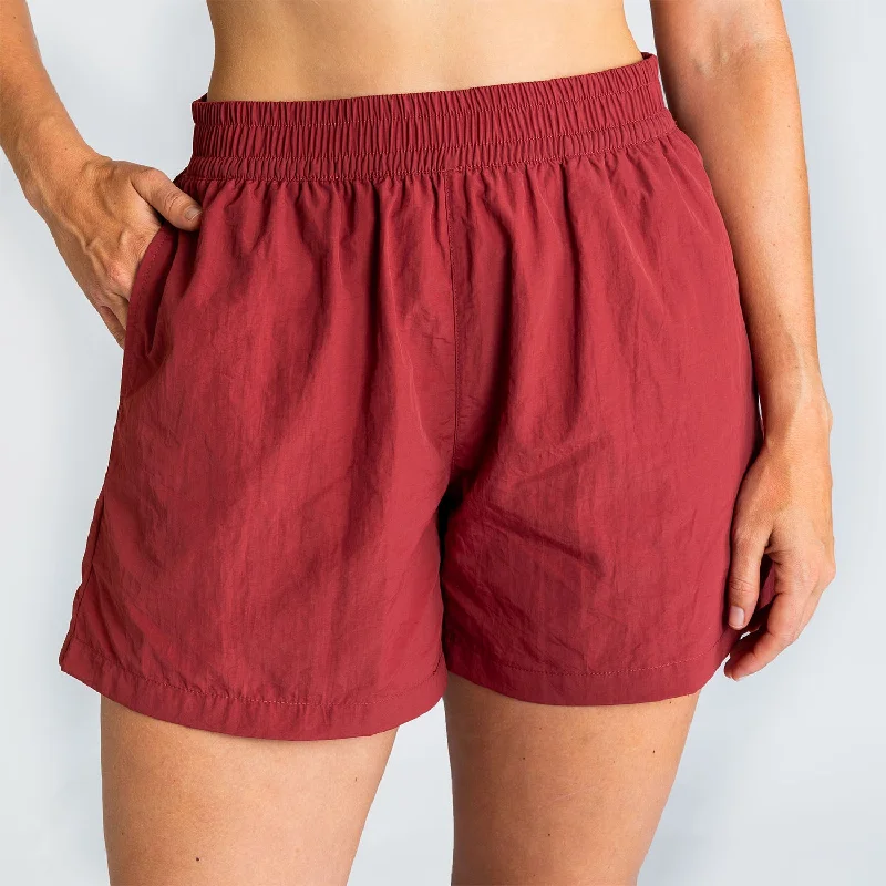 bold tropical gym shorts -Womens Recycled Shorts Port